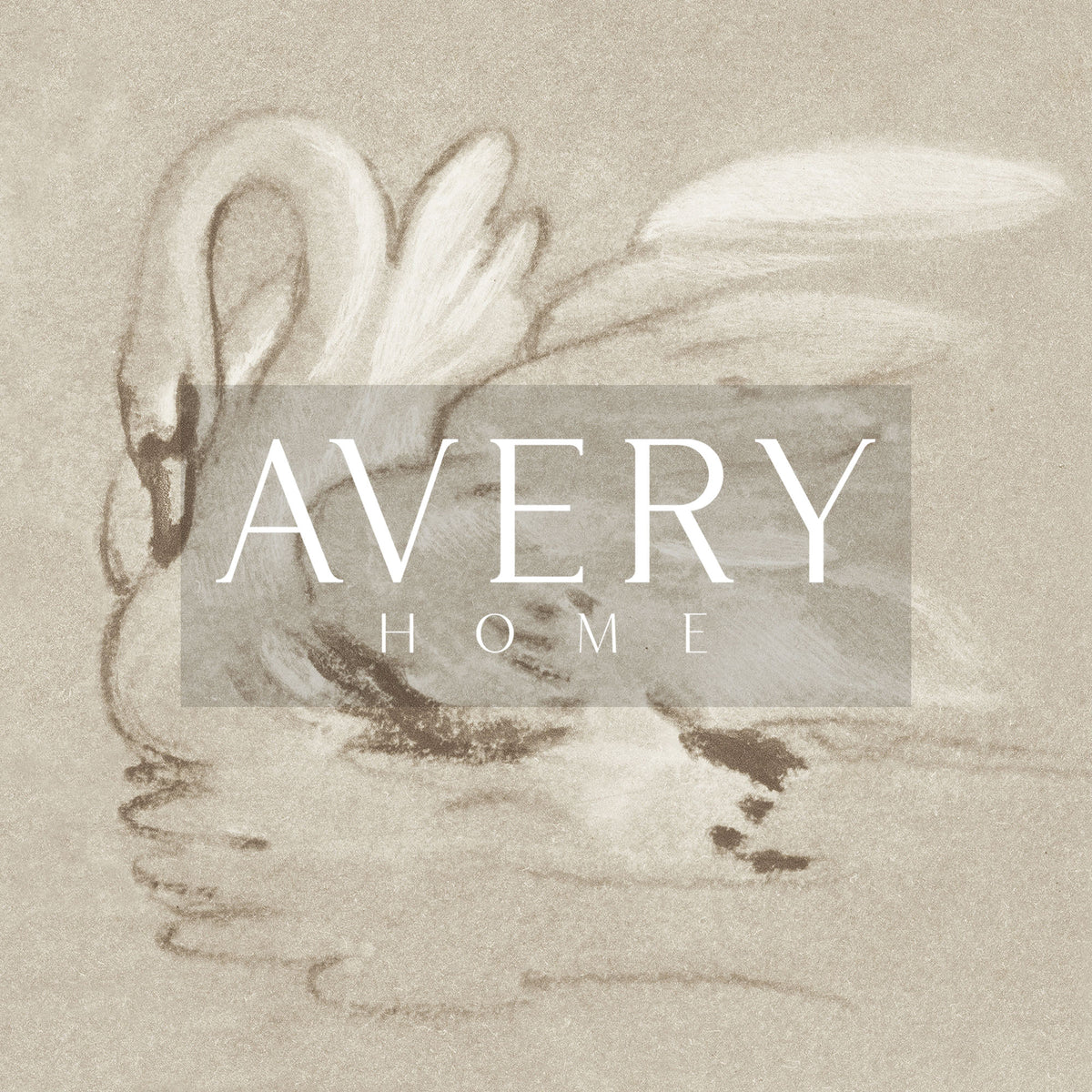 Avery Home vintage swan artwork collection featuring elegant neutral wall art.