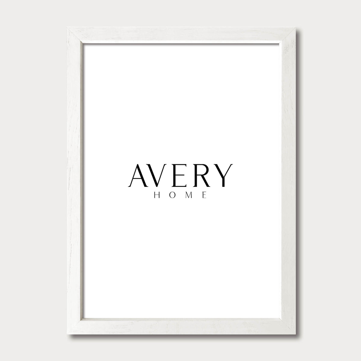 White solid oak picture frame for vintage art prints and photos Avery Home